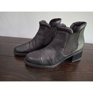 Rieker Black Leather Chelsea Boot/Pre-owned, Sz. 9.5 (US) 40 (EU)